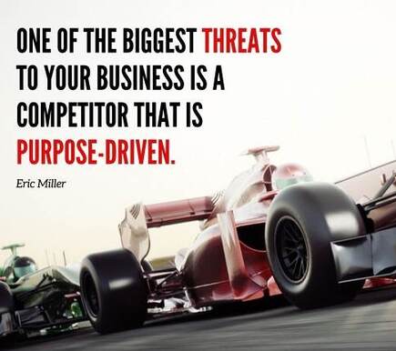One of the biggest threats to your business is a competitor that is purpose driven, #newmindsetacademy, #EricMIller