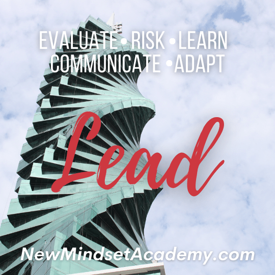 evaluate, risk, learn, communicate, adapt, lead, #newmindsetacademy, #ericmiller