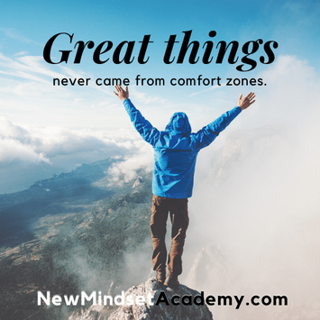 Image- Great things never come from comfort zones, #ericmiller, #newmindsetacademy, #refreshyourwhy