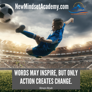 words may inspire, bit only action creates change, new minset academy, qualify your goals as smart, #ericmiller